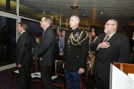 Consul General Marcos Mandojana, LtCol David Lawerence, Kerry Dauphinee (shipmate, USN, USS Guam)