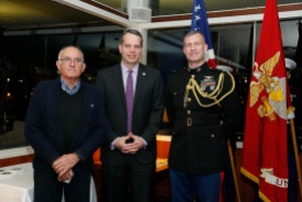 Real Liga Naval Diver Alfonso Ferrer with Consul General Mandojan and LtCol Lawrence