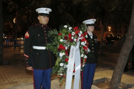 Wreath from the Daughters of the American Revolution España Chapter