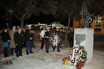 Laying the wreath from the VFW Department of Europe