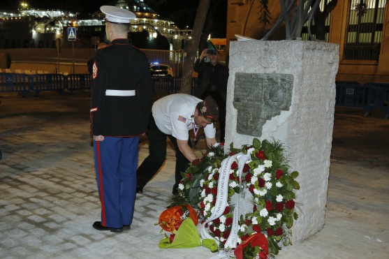 Laying the wreath from the VFW Department of Europe (Joe Holder)