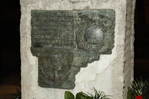 Close up of monument