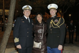First Commander José M Ochoa Franco (Spanish Navy), Gloria Surriel (RCNB), LtCol David Lawrence
